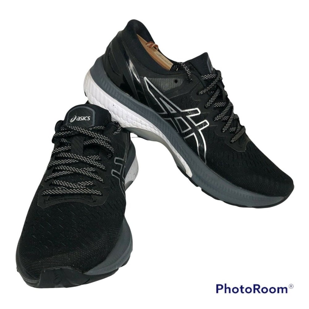 Asics Womens Gel Kayano 27 1012A649 Black Running Shoes Lace Up Low Top Size 7